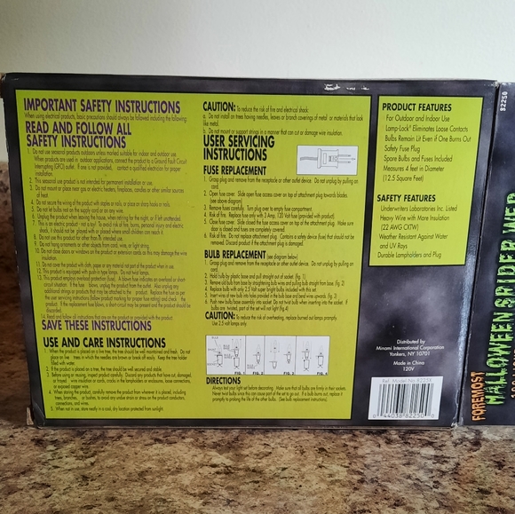 *SOLD*Foremost 100 Light Halloween Spider Web Halloween Decoration - Picture 3 of 3